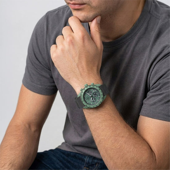Orologio cronografo Hip Hop XT10 in silicone verde salvia MISURA UNICA