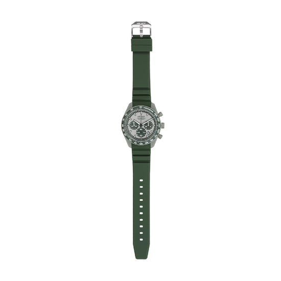 Orologio cronografo Hip Hop XT10 in silicone verde oliva MISURA UNICA