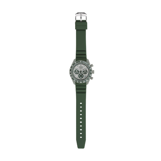 Orologio cronografo Hip Hop XT10 in silicone verde oliva MISURA UNICA