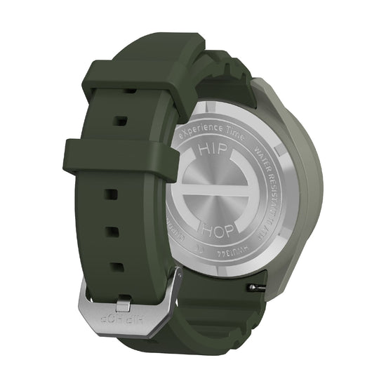 Orologio cronografo Hip Hop XT10 in silicone verde oliva MISURA UNICA