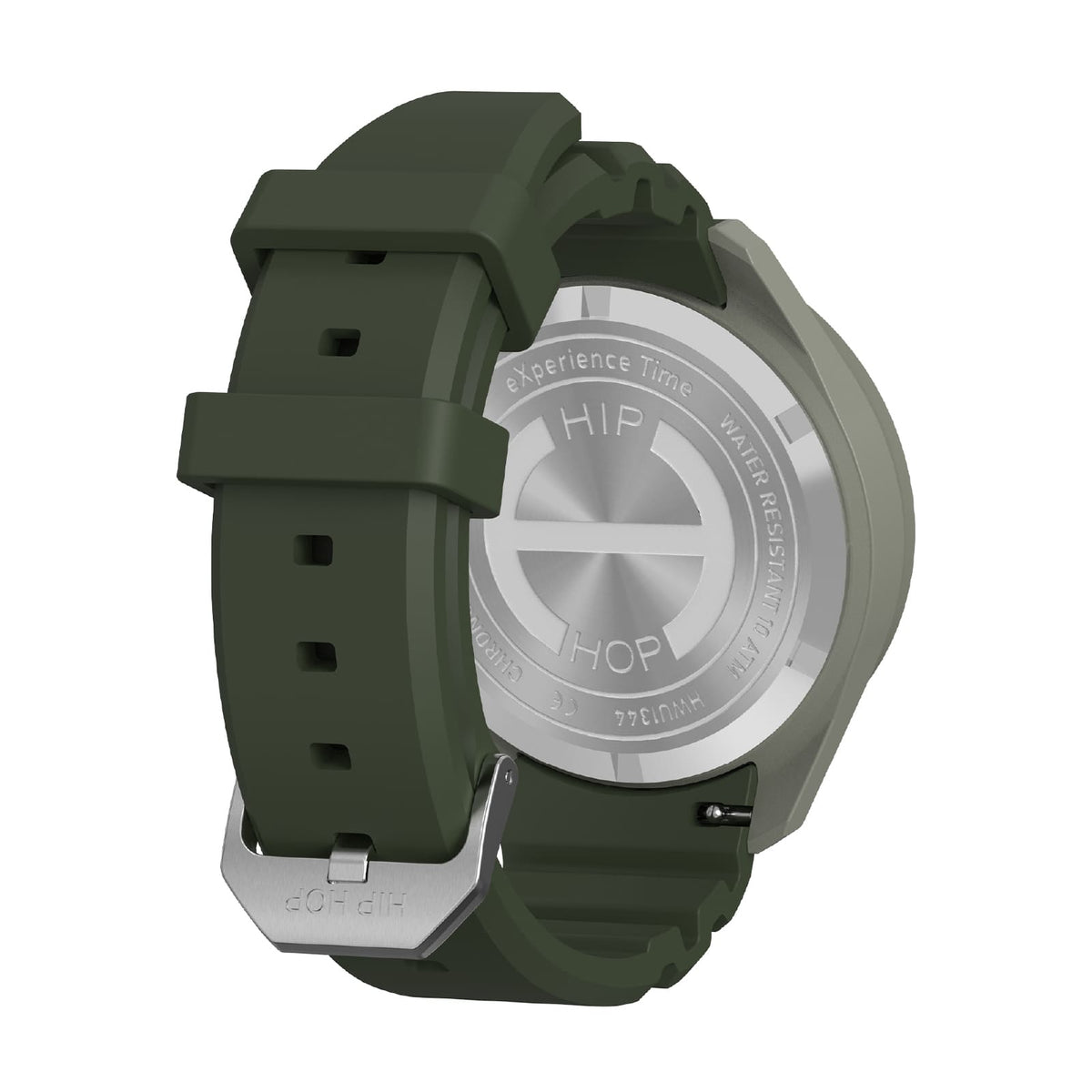 Orologio cronografo Hip Hop XT10 in silicone verde oliva MISURA UNICA