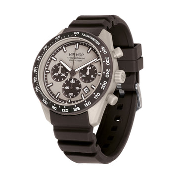 Orologio cronografo Hip Hop XT10 in silicone marrone MISURA UNICA