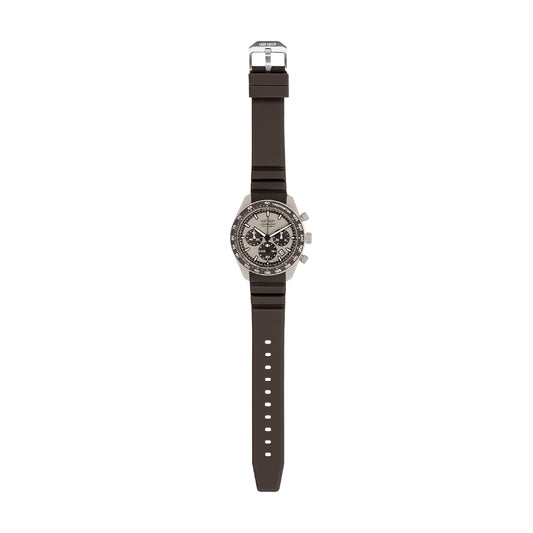 Orologio cronografo Hip Hop XT10 in silicone marrone MISURA UNICA