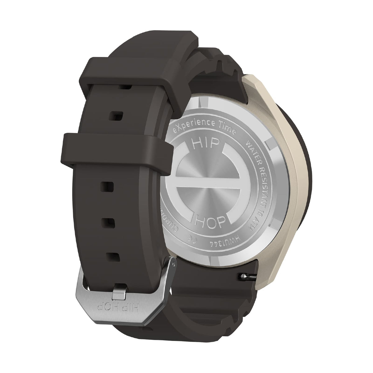 Orologio cronografo Hip Hop XT10 in silicone marrone MISURA UNICA
