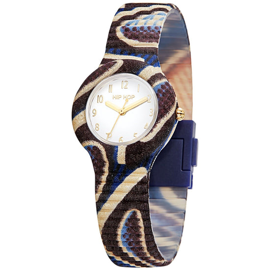 Orologio solo tempo Hip Hop Wax Block arachidi donna silicone e cotone HWU1147-1