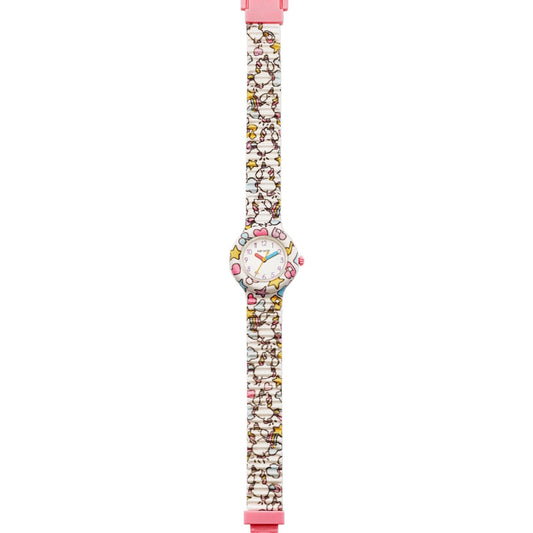 Orologio solo tempo Hip Hop Kids Fun bambina silicone, tessuto, unicorni HWU1179-2