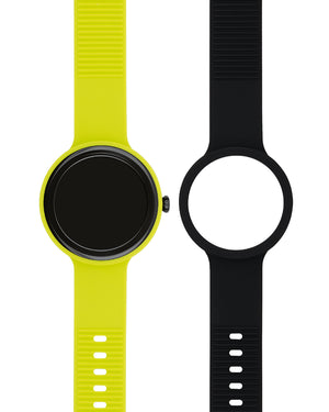 Orologio Smartwatch unisex Hip Hop Hero.Next cassa 41mm in ABS e cinturino in silicone giallo cyber lime HWU1195