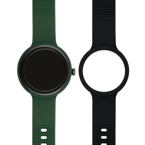 Orologio Smartwatch unisex Hip Hop Hero.Next cassa 41mm in ABS e cinturino in silicone verde jungle HWU1198