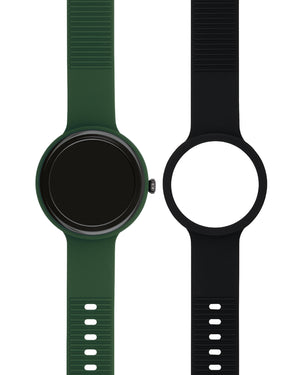 Orologio Smartwatch unisex Hip Hop Hero.Next cassa 41mm in ABS e cinturino in silicone verde jungle HWU1198