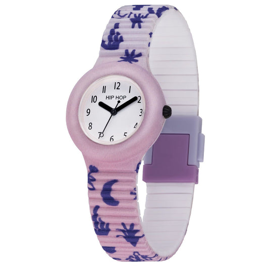 Orologio da donna Hip Hop California Vibes cassa 32mm e tessuto con lune e piante HWU1213-1