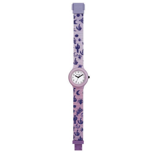 Orologio da donna Hip Hop California Vibes cassa 32mm e tessuto con lune e piante HWU1213-2