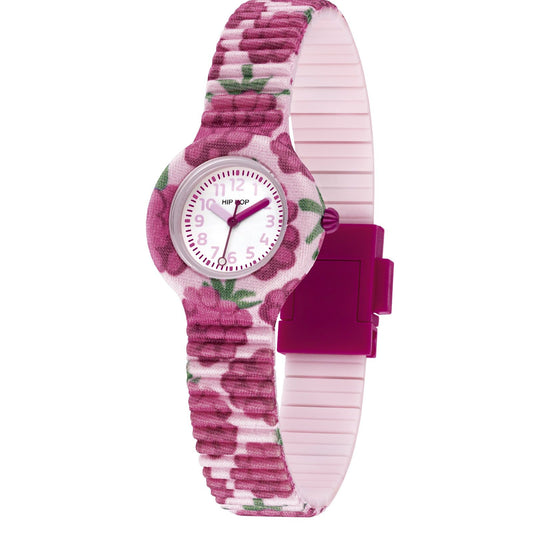 Orologio bambino/a Hip Hop Kids Fun cassa 28mm e tessuto rosa con lamponi HWU1216-1