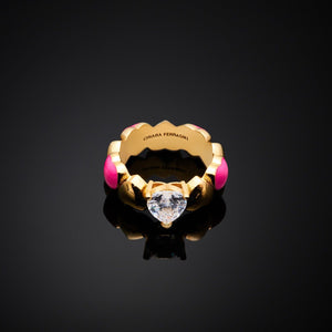 Anello Chiara Ferragni Cuoricino Neon da donna