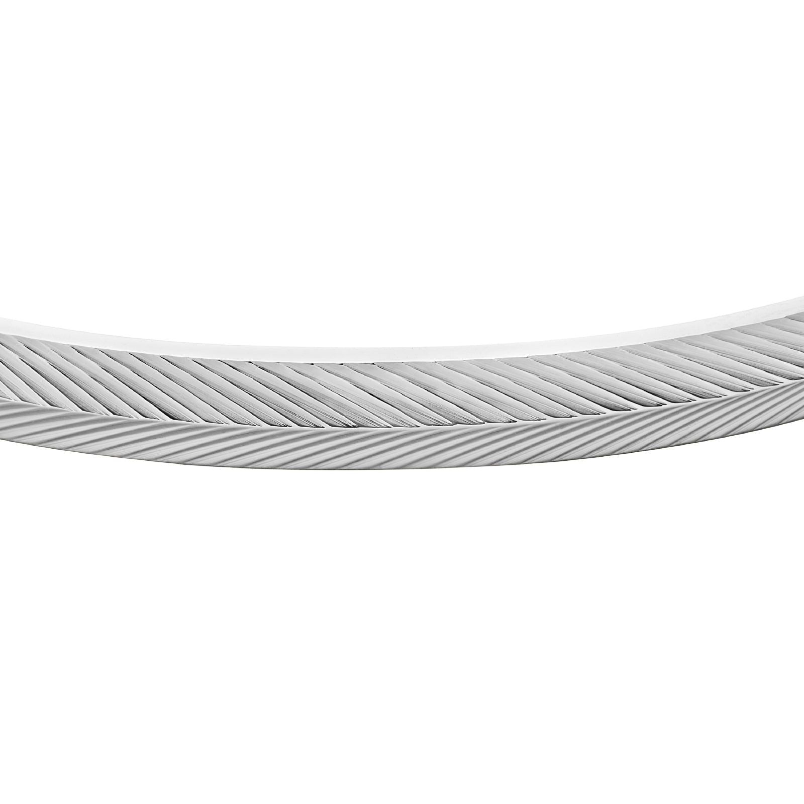 Bracciale rigido donna Fossil Harlow acciaio con texture a righe JF04665040-2
