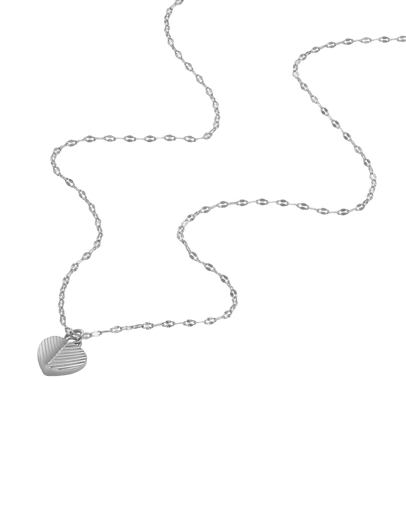 Set collana con ciondolo e orecchini a lobo da donna della collezione Fossil Harlow in acciaio a forma di cuore JF04669SET