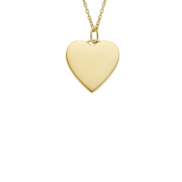 Collana Fossil Drew da donna in acciaio oro con catena rolò e ciondolo cuore JF04689710-1