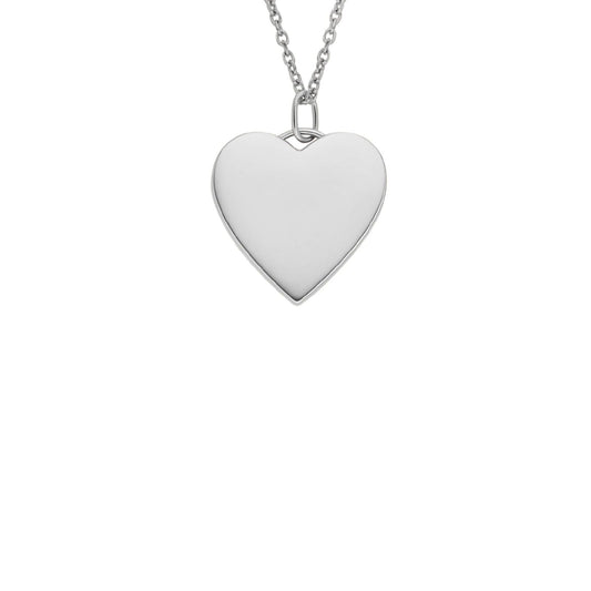 Collana Fossil Drew da donna in acciaio con catena rolò e ciondolo cuore JF04690040-1