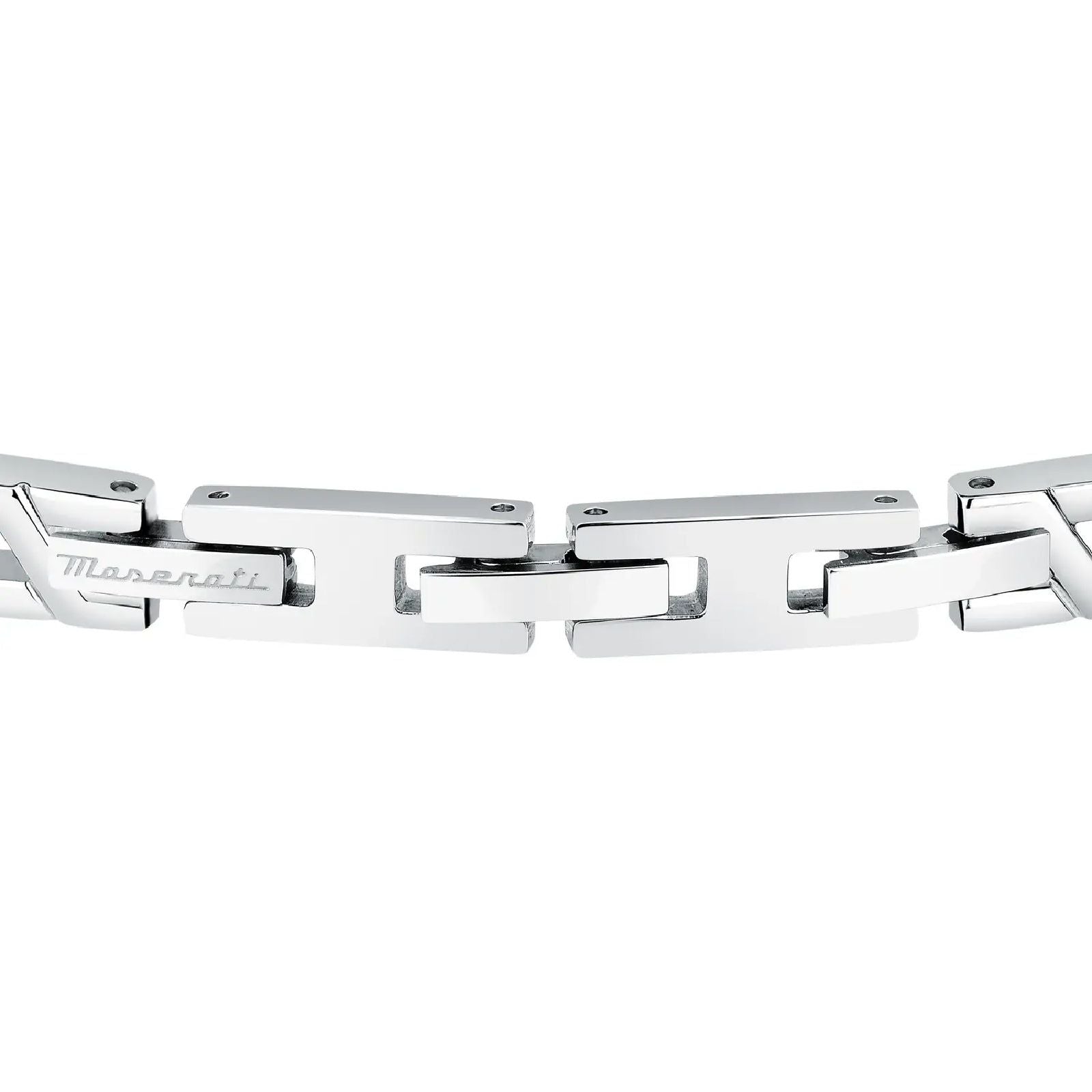 Bracciale uomo Maserati Iconic in acciaio con logo nero JM124AVD34-3