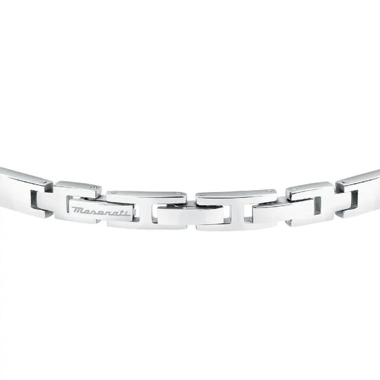 Bracciale uomo Maserati Ceramic in acciaio rosé e blu con ceramica nera JM224ATZ38-3