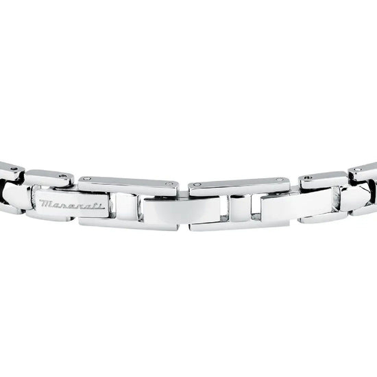 Bracciale uomo Maserati Ceramic in acciaio con 4 elementi in ceramica nera JM224ATZ40-3
