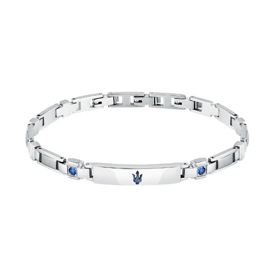 Bracciale uomo Maserati Sapphire in acciaio con due zaffiri azzurri JM224AXO02-1