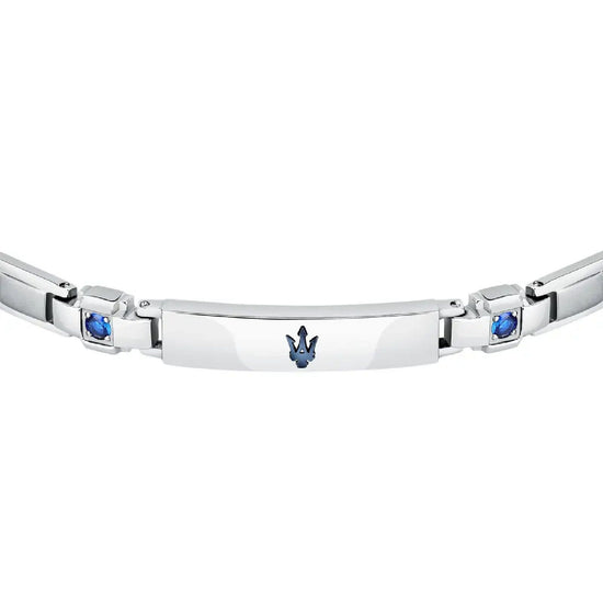 Bracciale uomo Maserati Sapphire in acciaio con due zaffiri azzurri JM224AXO02-2