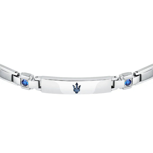 Bracciale uomo Maserati Sapphire in acciaio con due zaffiri azzurri JM224AXO02-2
