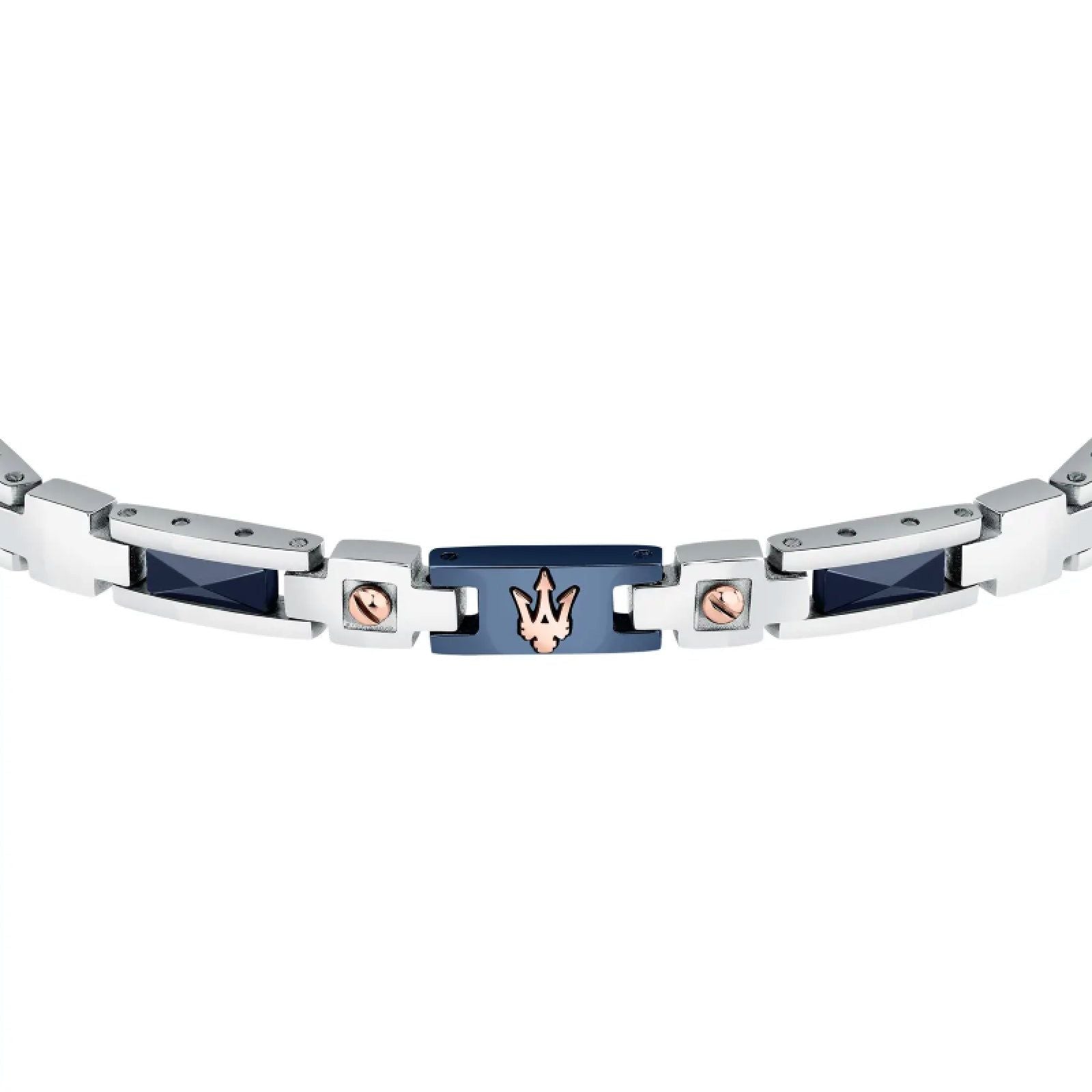 Bracciale Maserati Ceramic acciaio oro rosa ceramica blu JM523ATZ33-2