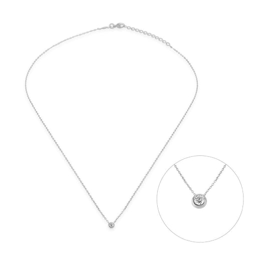 Collana punto luce donna Kurshuni Glint in argento con zircone KR2040-20SP-2
