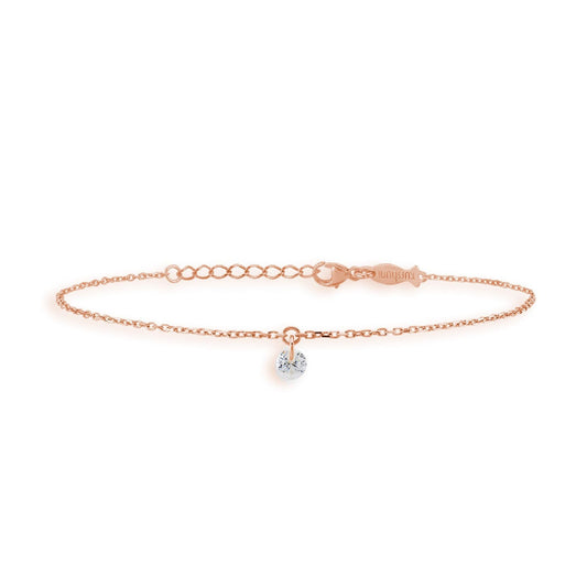 Bracciale donna Kurshuni Party Time argento rosé con ciondolo cristallo KX075-1DLRS-1