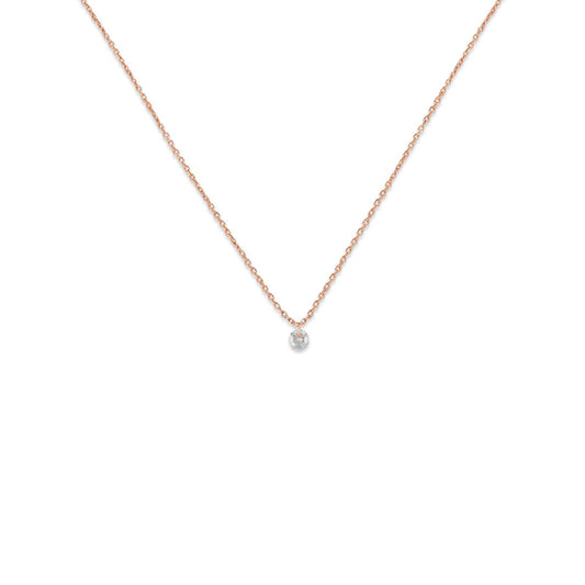 Collana donna Kurshuni Party Time argento rosé con ciondolo cristallo KX075-2DLRS-1