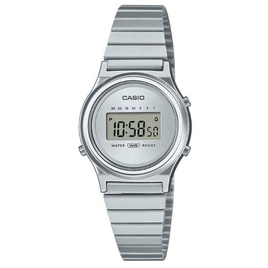 Orologio digitale donna Casio Vintage Soft Color quadrante argento 30x26mm LA700WE-7AEF-1