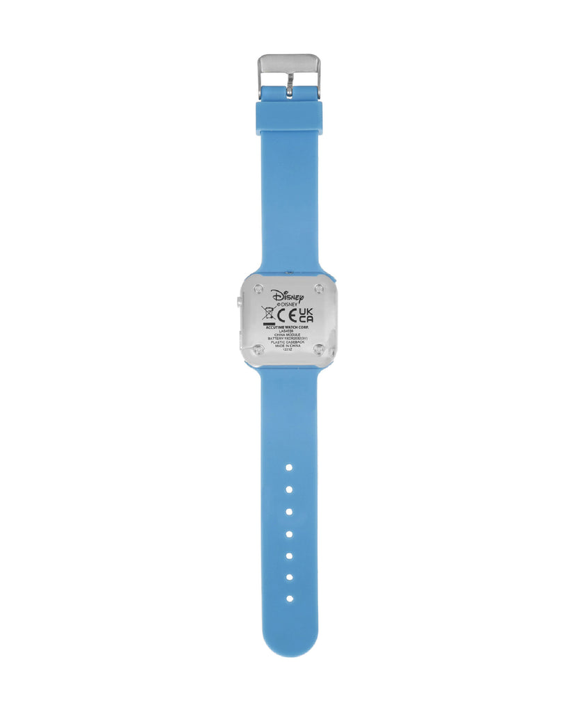 Orologio digitale da bambini Disney Lilo e Stitch LED con cassa 35 mm in plastica e cinturino in silicone azzurro LAS4038