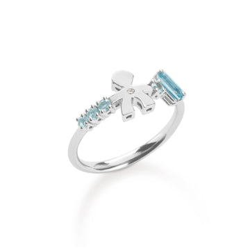 Anello leBebé Les Bonbons da donna in oro bianco LBB850-1