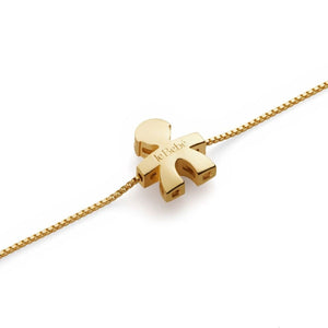 Bracciale catena leBebé I Tesorini da donna in oro giallo 18kt con catena e ciondolo a forma di bimbo di misura 0,8 cm LBB930