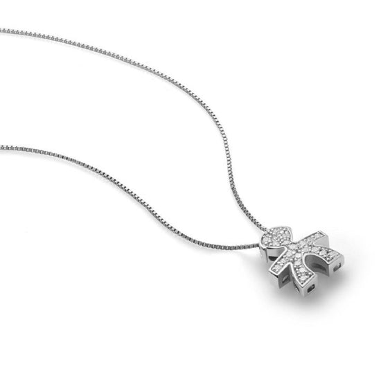 Collana donna leBebé I Tesorini oro bianco con bimbo di diamanti 0,11ct LBB950-3