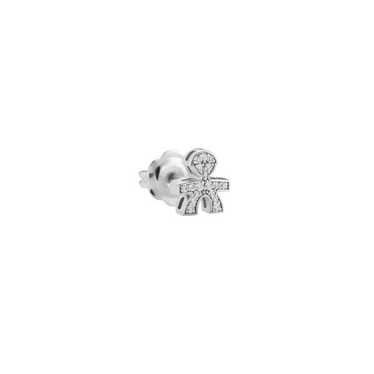 Mono orecchino donna leBebé I Tesorini oro bianco bimbo di diamanti 0,08ct LBB954-1
