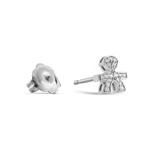Mono orecchino donna leBebé I Tesorini oro bianco bimbo di diamanti 0,08ct LBB954-2