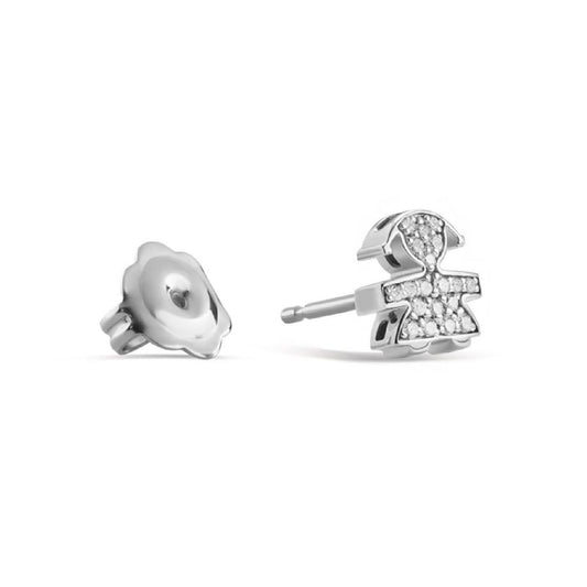 Mono orecchino donna leBebé I Tesorini oro bianco bimba di diamanti 0,08ct LBB955-2
