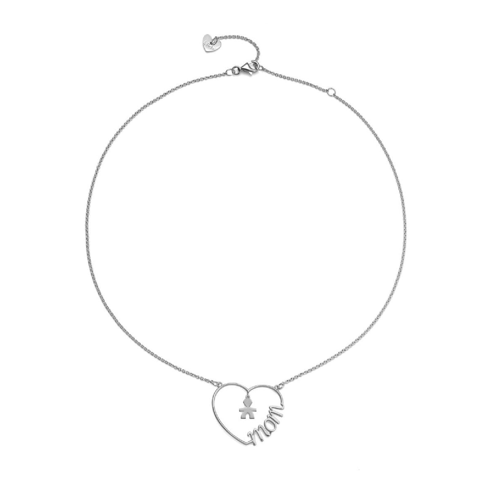 Collana donna leBebé Cuore di Mamma in argento con cuore e bimbo LBBCDM24-M-1