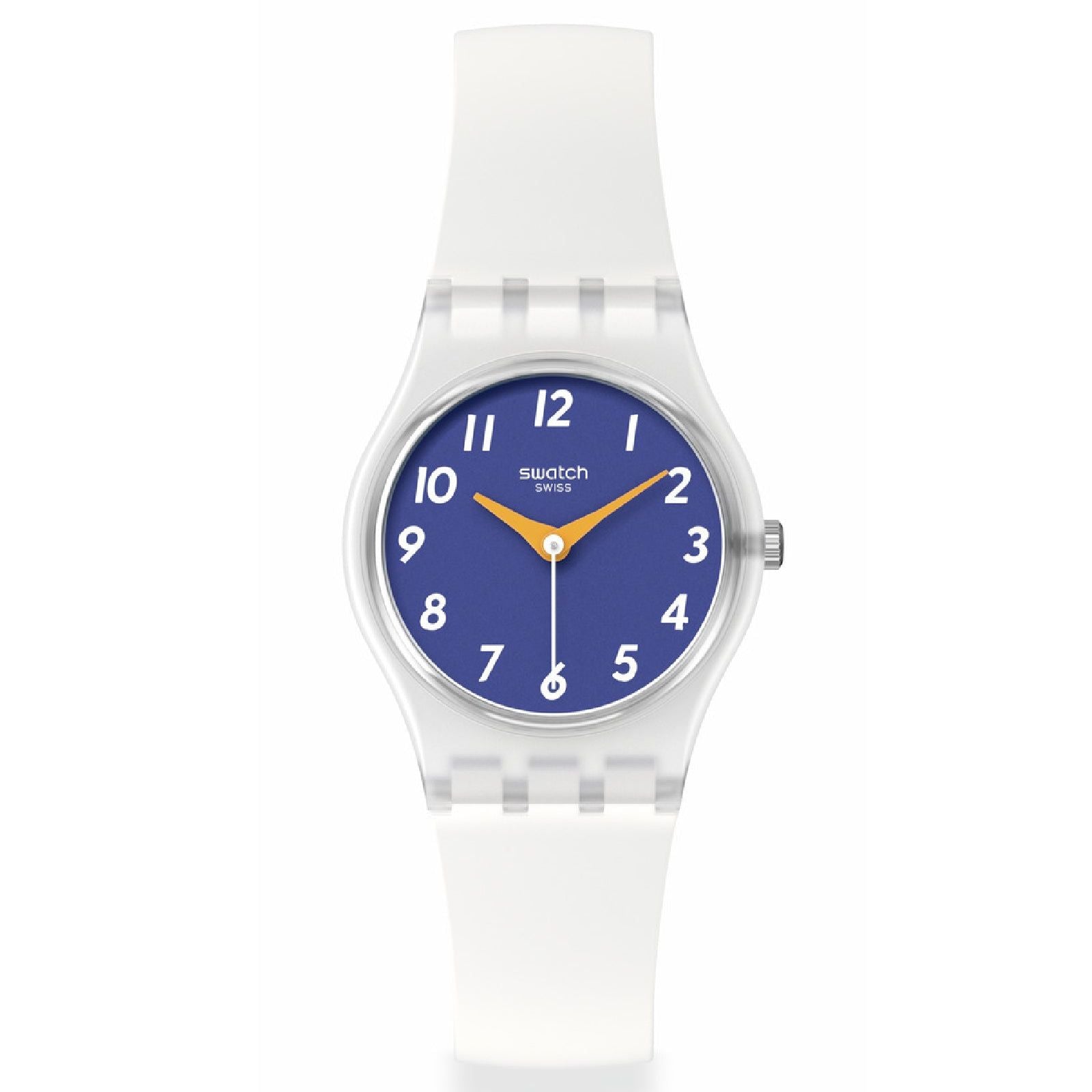 Orologio donna Swatch Essentials in plastica e silicone bianco 25mm LE108-1