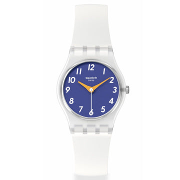 Orologio donna Swatch Essentials in plastica e silicone bianco 25mm LE108-1