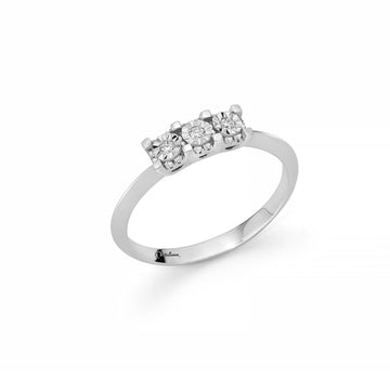 Anello donna Miluna Anelli In Diamanti oro bianco 23 diamanti 0,085ct LID3589-1