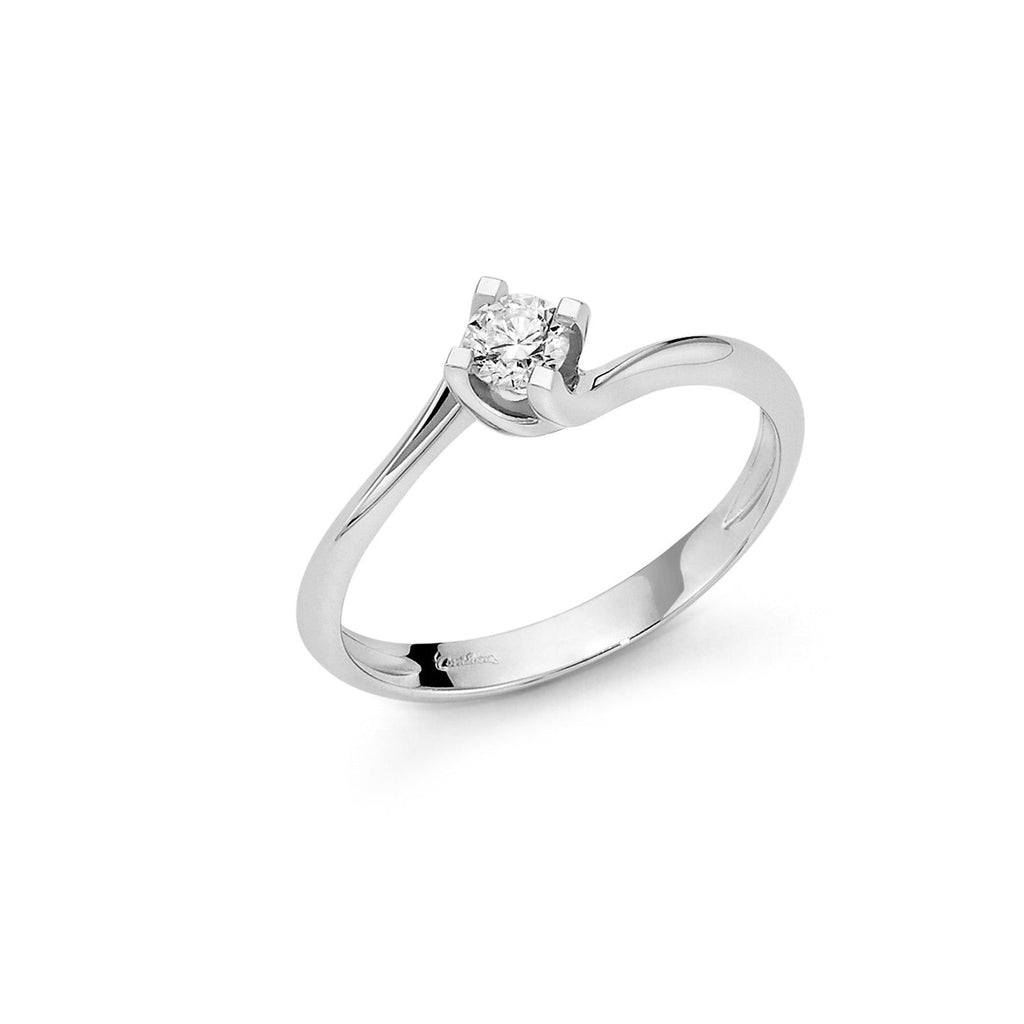 Anello solitario della collezione Miluna Anelli In Diamanti da donna in oro bianco 18kt con diamante di 0,25ct LID5180-025G7