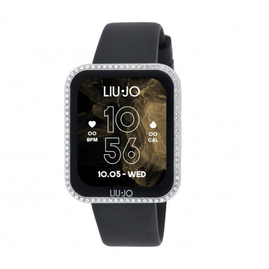 Smartwatch Liu Jo Mini Slim ghiera di cristalli silicone nero MISURA UNICA