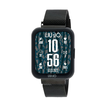 Smartwatch Liu Jo Voice Slim 2.0 acciaio nero maglia Milano MISURA UNICA