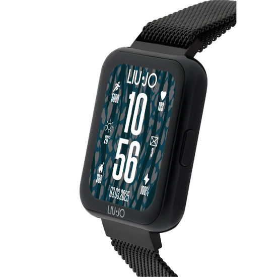 Smartwatch Liu Jo Voice Slim 2.0 acciaio nero maglia Milano MISURA UNICA