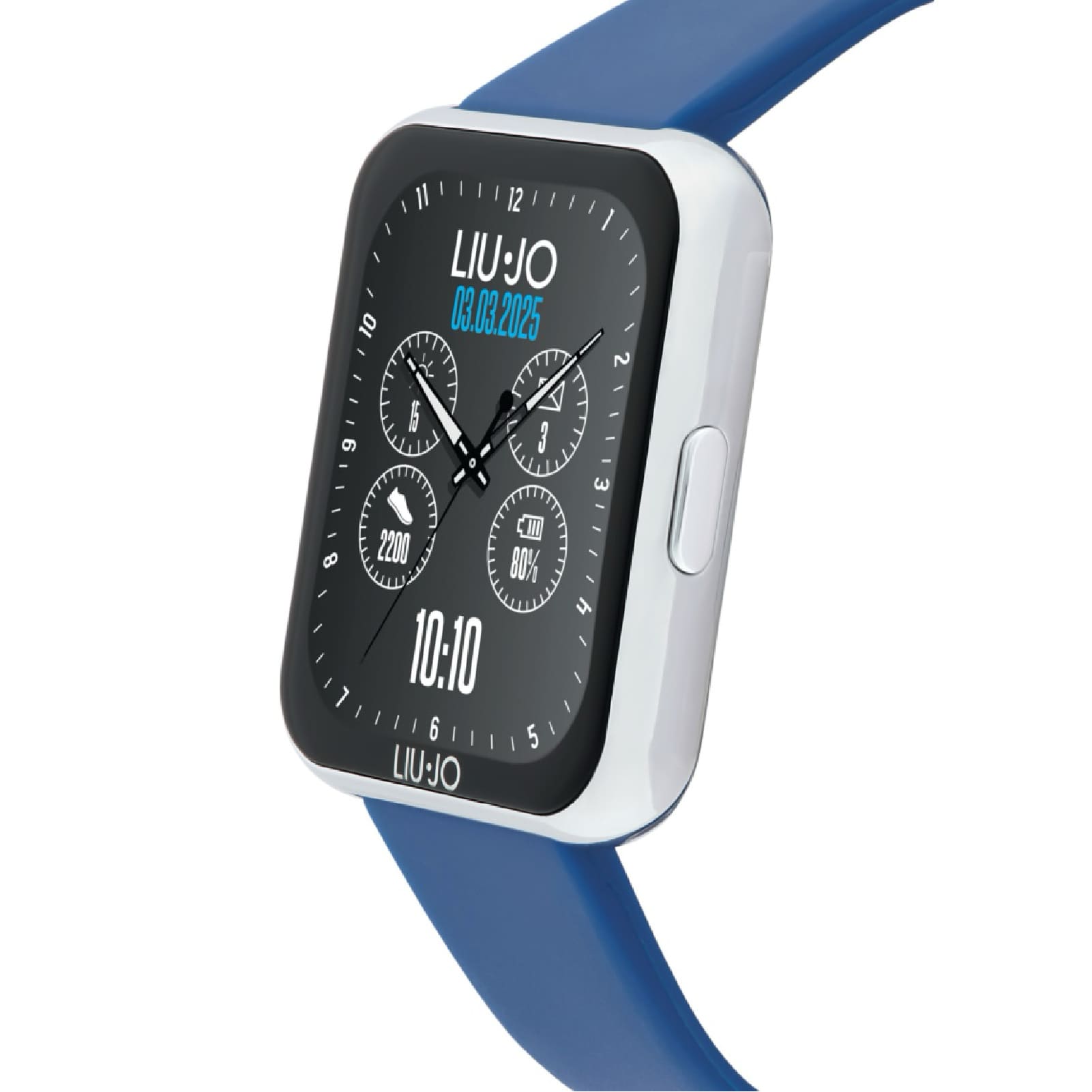 Smartwatch Liu Jo Voice Slim 2.0 in metallo e cinturino blu MISURA UNICA