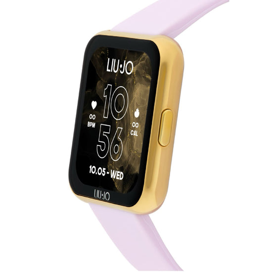 Smartwatch Liu Jo Voice Slim 2.0 dorato e cinturino rosa MISURA UNICA