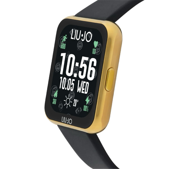 Smartwatch Liu Jo Voice Slim 2.0 dorato e cinturino nero MISURA UNICA
